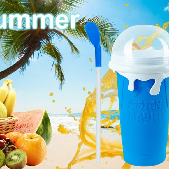 500ml Silicone Slushie Cup Quick Frozen Magic Slushy Cup for Milk Shake, Juice - Picture 3 of 9